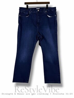 GOOD AMERICAN Women’s Size 24 Denim Jeans Crop High Rise Fit Stretch Style